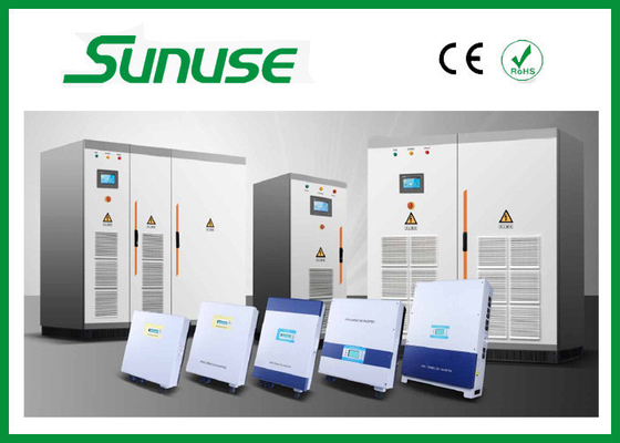 Waterproof IP65 50Hz / 60Hz grid tie solar inverters 360V - 440V With LCD display