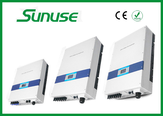 Waterproof IP65 50Hz / 60Hz grid tie solar inverters 360V - 440V With LCD display